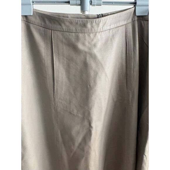 NWT My Tribe Gray Leather Front Midi Skirt XL Versatile Polished Timeless - Picture 5 of 5